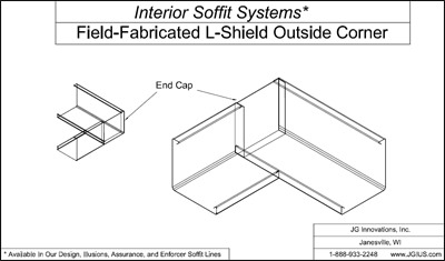 Interior Soffit Systems Field-Fabricated L-Shield Outside